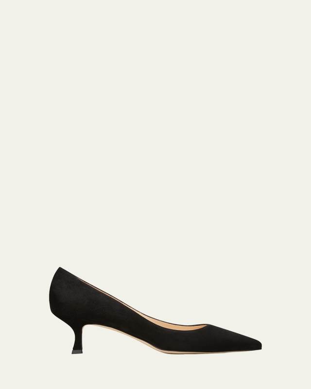 Srila Suede Low-Heel Pump